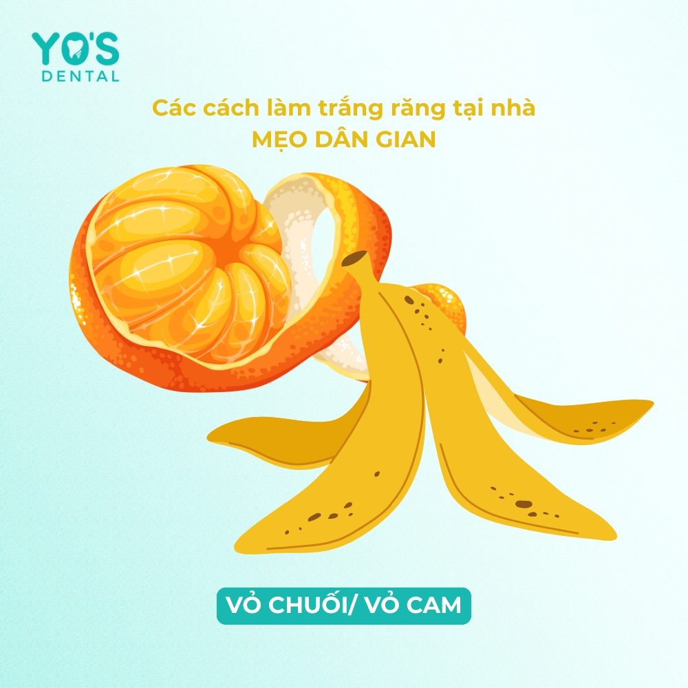 Vỏ chuối hoặc vỏ cam chứa các khoáng chất có thể giúp làm trắng răng