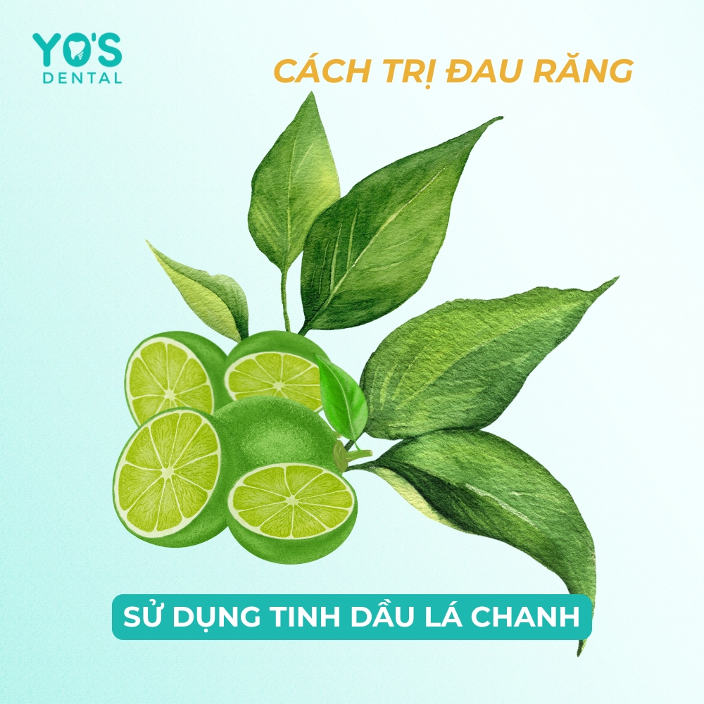 Tinh dầu lá chanh có tính sát khuẩn và làm se giúp trị đau răng hiệu quả