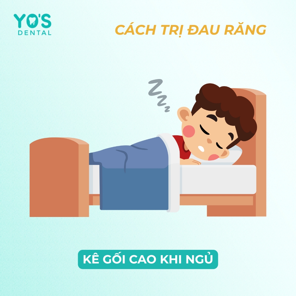 Kê gối cao khi ngủ giúp giảm áp lực máu lên vùng hàm mặt