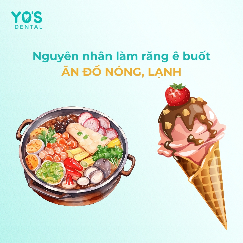 Do răng ê buốt khi ăn đồ nóng, lạnh