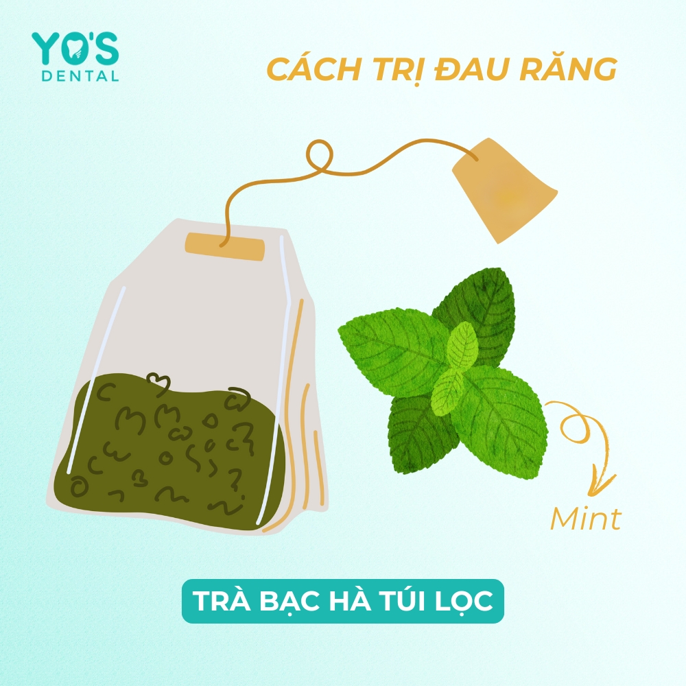 Hợp chất Menthol trong túi lọc trà bạc hà có thể làm dịu cơn đau