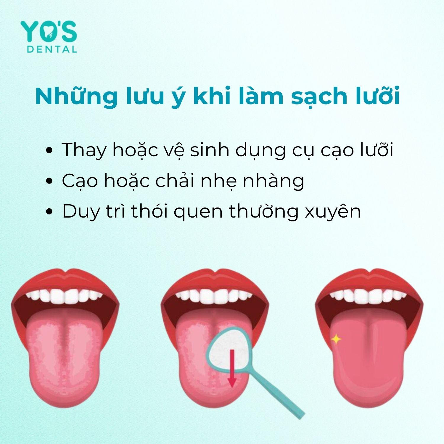 Một số lưu ý khi làm sạch lưỡi Một số lưu ý khi làm sạch lưỡi