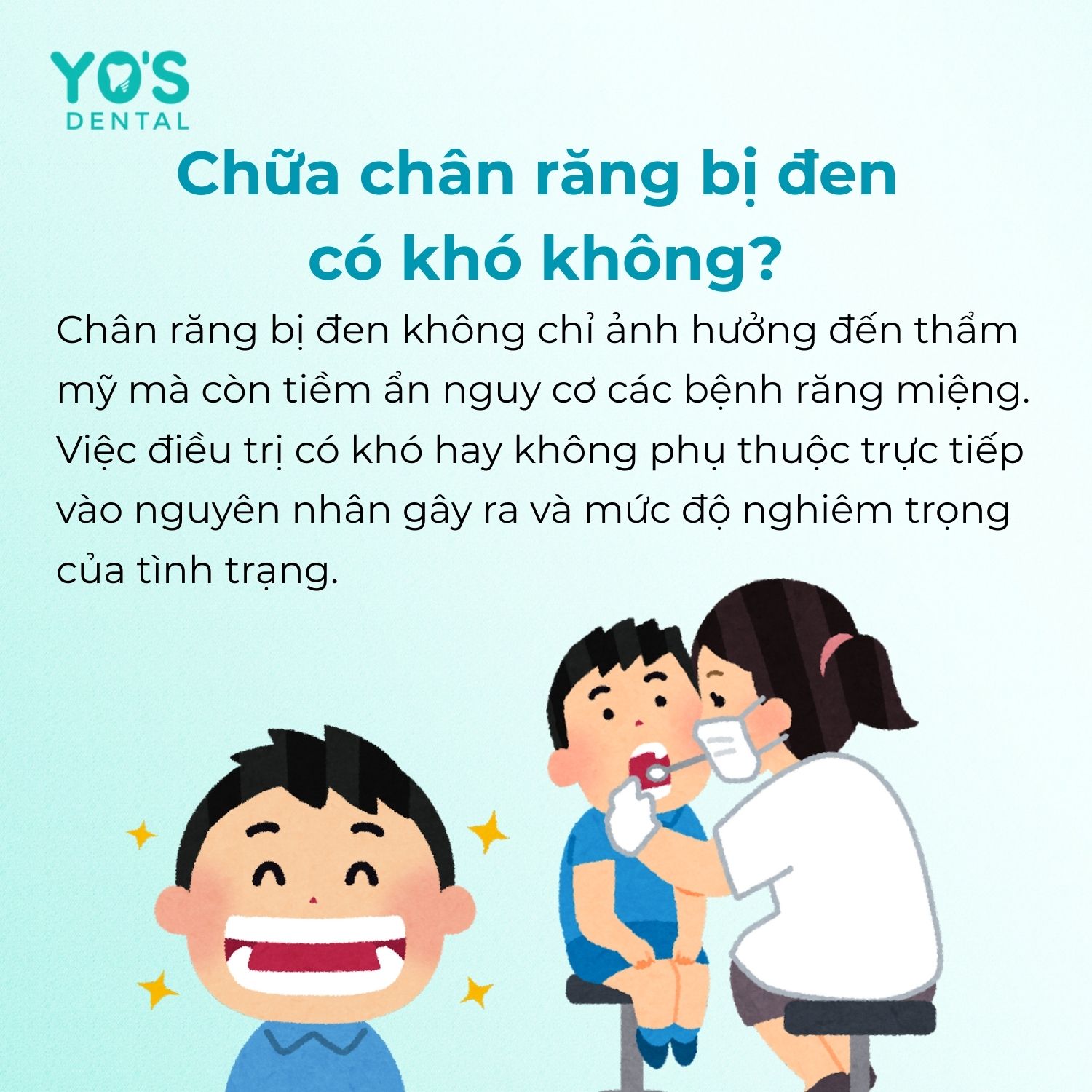 Chữa chân răng đen không khó nếu được điều trị kịp thời