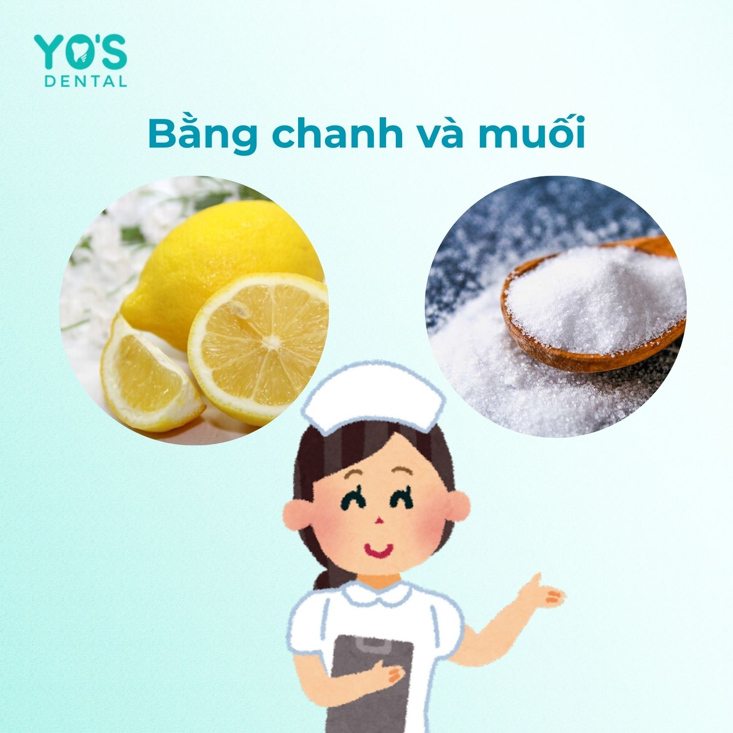 Trị viêm chân răng bị đen bằng chanh và muối