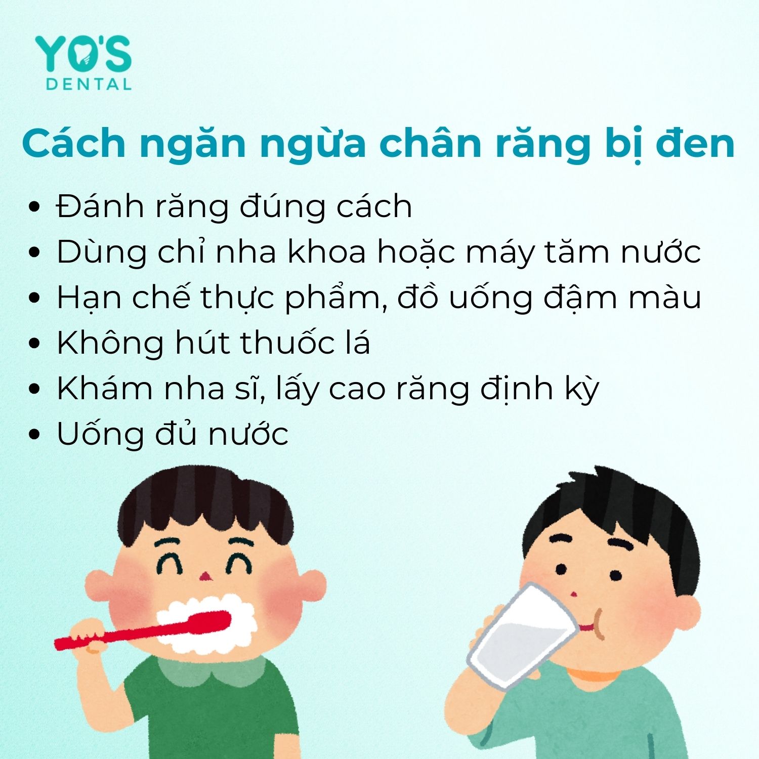 Một số cách ngăn ngừa chân răng bị đen