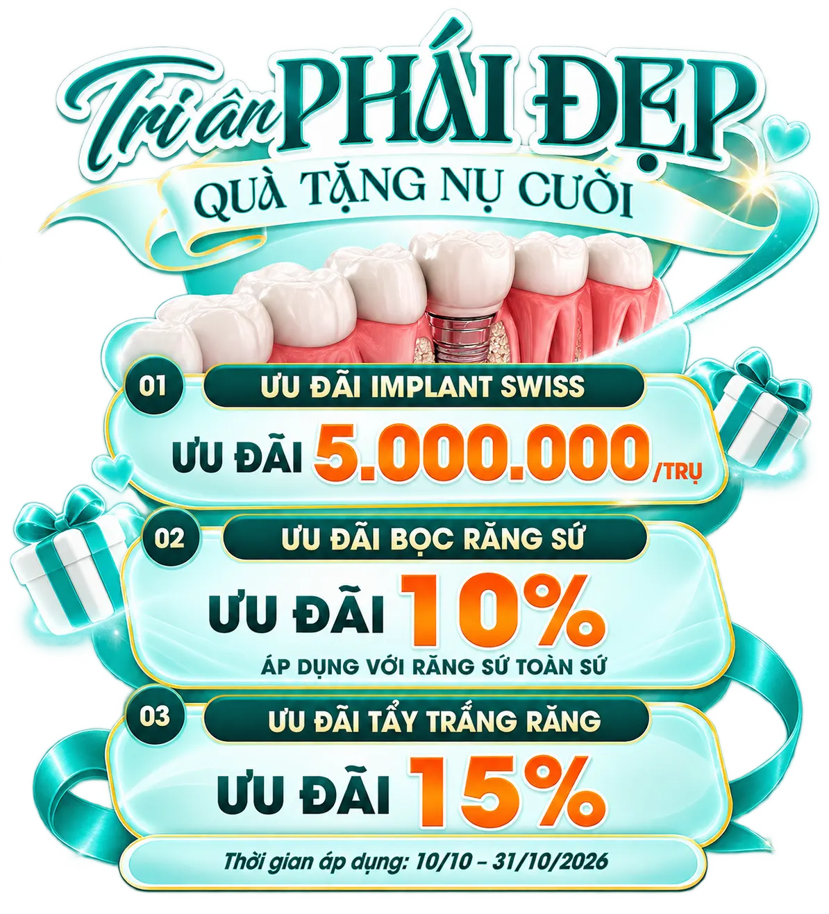 Tri ân phái đẹp, quà tặng nụ cười